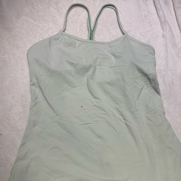 lululemon athletica Tops - Lululemon Power Y tank size 6 light green lululemon athletica Tops - Lululemon Power Y tank size 6 light green